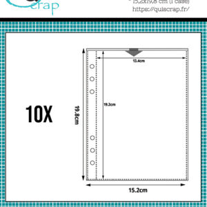 Lot de 10 pochettes A5 –  15,2×19,8 cm (1 case)