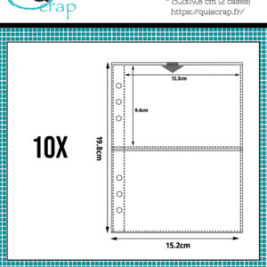 Lot de 10 pochettes A5 –  15,2×19,8 cm (2 cases)