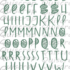 Planche de dies-cut A5 – Alphabet #34 –  Lot de 5