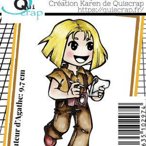 Tampons clear A7 – Agathe journaliste – Collection Pages de Vie