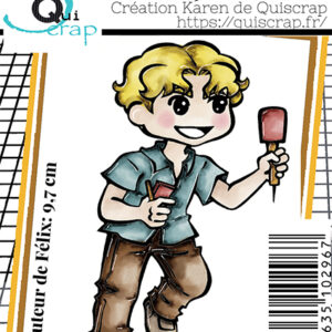 Tampons clear A7 – Félix journaliste – Collection Pages de Vie