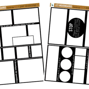 Lot de 2 Planches de dies-cut A5 – Les moodboards – Collection Pages de vie – Lot de 5