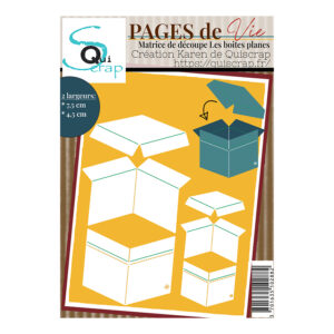Matrice de découpe – Les boites planes – Collection Pages de Vie