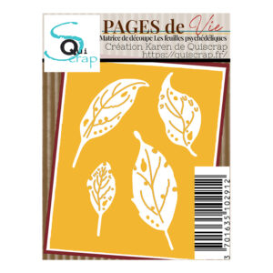 Matrice de découpe – Les feuilles psychédéliques – Collection Pages de Vie – Quiscrap