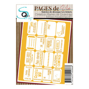 Matrice de découpe – Les tickets – Collection Pages de Vie – Quiscrap