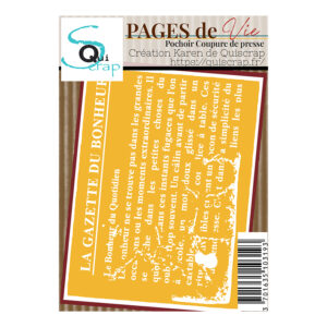 Pochoir A6 – Coupure de presse – Collection Pages de Vie