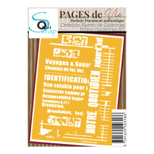 Pochoir A6 – Document authentique – Collection Pages de Vie