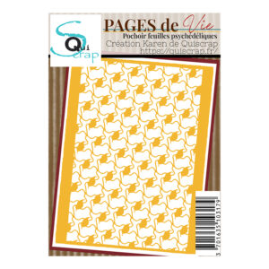 Pochoir A6 – Feuilles psychédéliques – Collection Pages de Vie