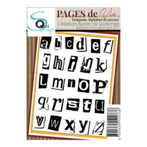 Tampons clear A6 – Alphabet de presse – Collection Pages de Vie