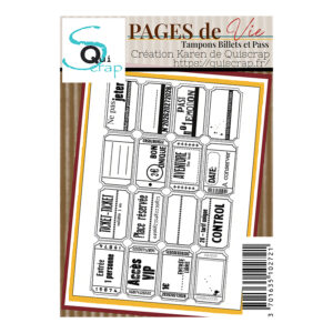Tampons clear A6 – Billets et pass – Collection Pages de Vie