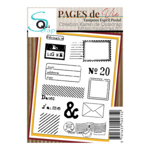 Tampons clear A6 – Esprit postal – Collection Pages de Vie