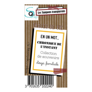 Tampons clear A8 – Traces de vie – Collection Pages de Vie