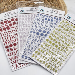 Stickers Alphabet puffy – gris souris – Collection Douce France – Quiscrap – Lot de 3