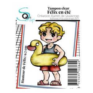 Tampons clear A7 – Félix en été – Collection Douce France