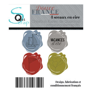 Lot de 4 sceaux en cire – Collection Douce France – Lot de 3