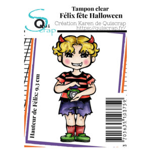 Tampons clear A7 – Félix fête Halloween